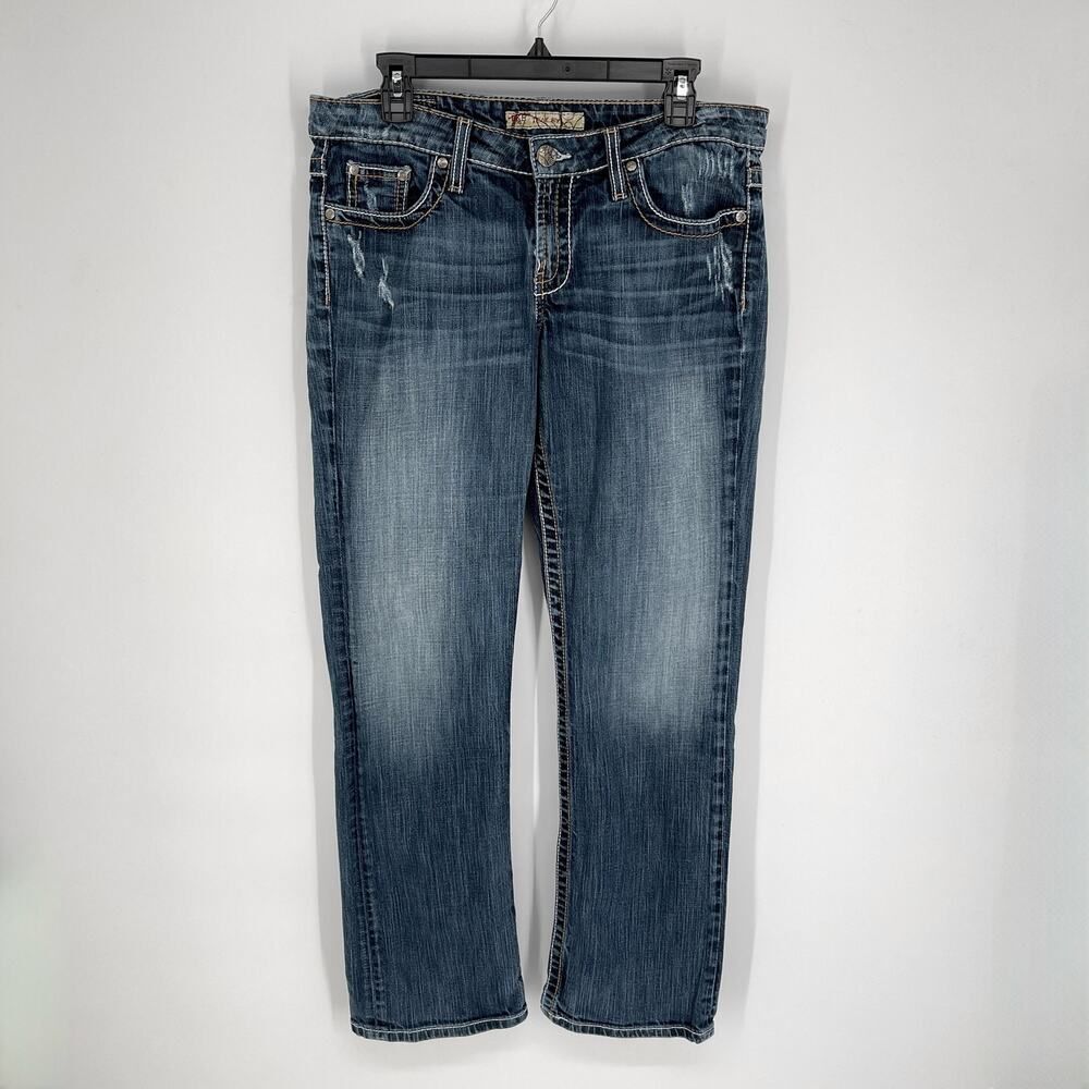 BKE Denim Men's Tenley Stretch Denim Jeans Straight Leg Size 30x31 Blue Faded